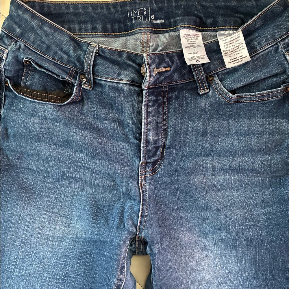 Time and Tru Women's Classic Blue Straight Leg Jeans